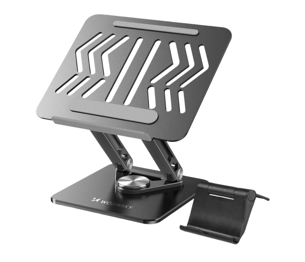 Wozinsky Podstawka pod laptopa tablet 360 aluminiowa WRS-CPY84SB - 1487893 - zdjęcie